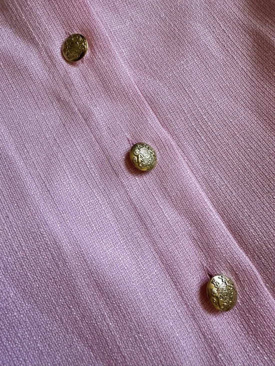 J. Crew Light Pink Sleeveless Shift Dress with Gold Button Size 6 - Picture 10 of 11